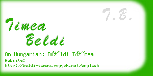 timea beldi business card